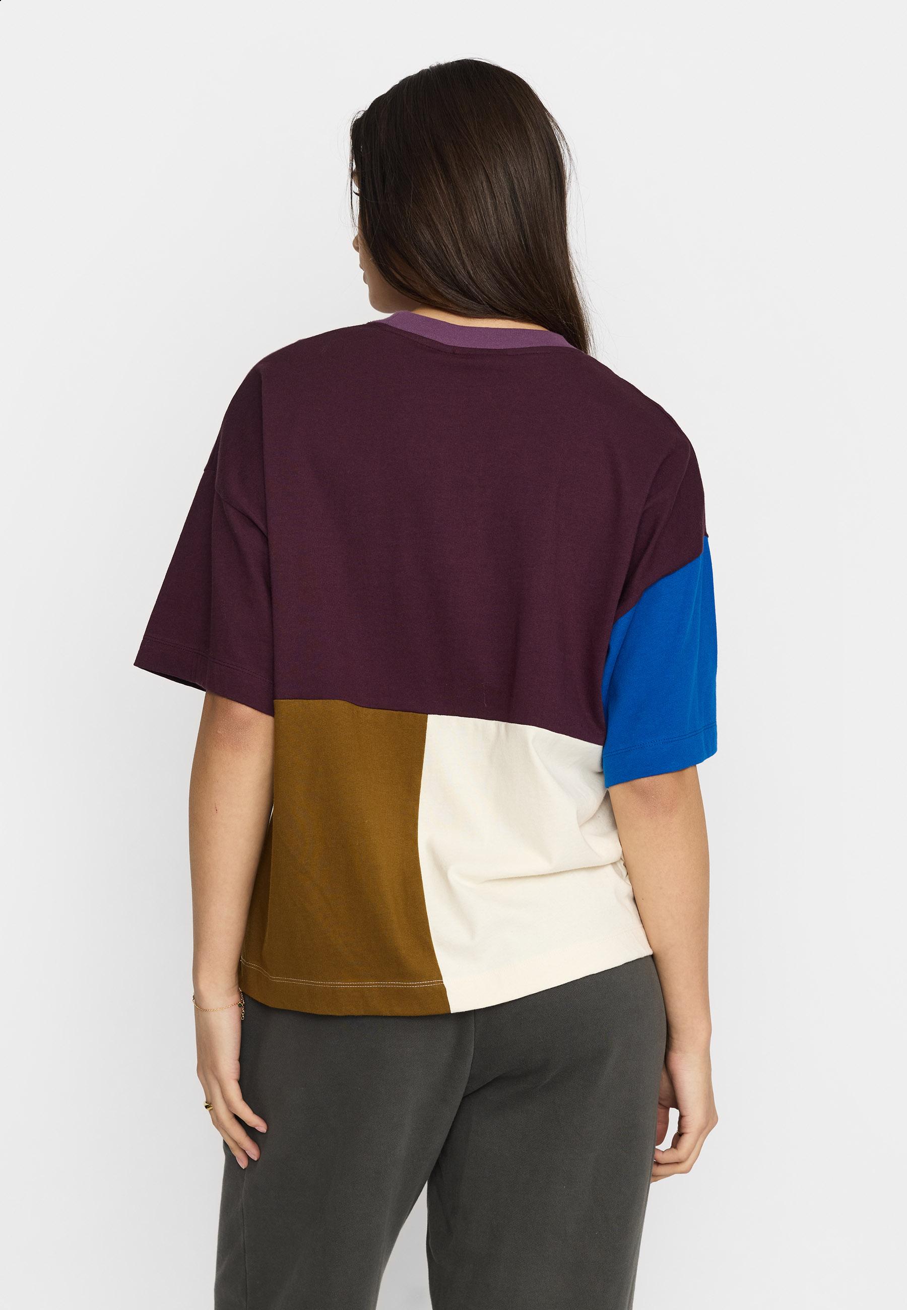 Selfhood Oversized T-Shirt Burgundy Damen Colorblocking burgunder